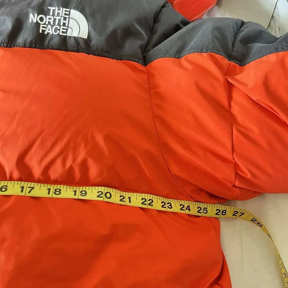The North Face Retro Himalayan Down Parka Jacket Orange Black Unisex Large/XL